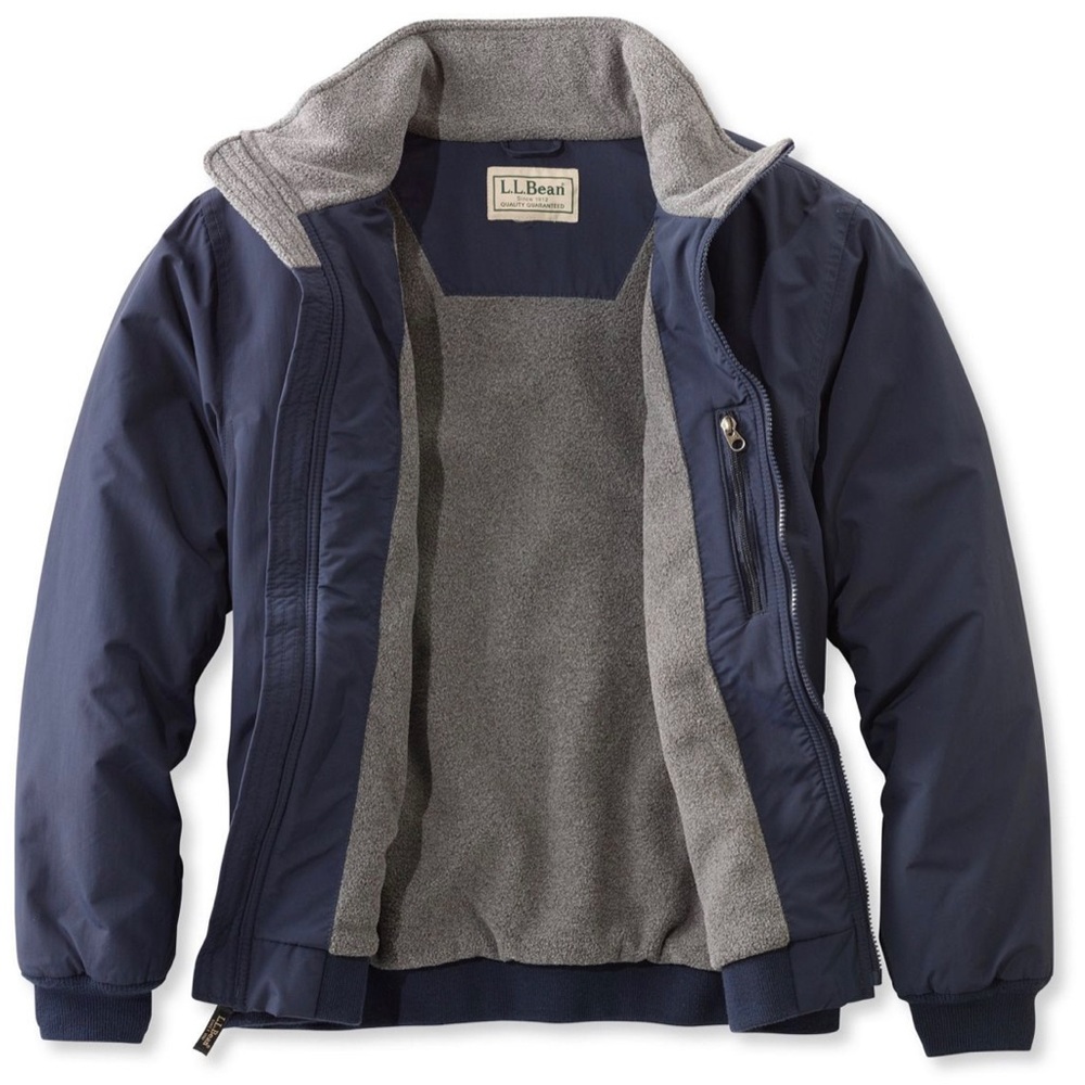 Men's Warm-Up JacketFleece Lined Blue XL  L.L.Bean